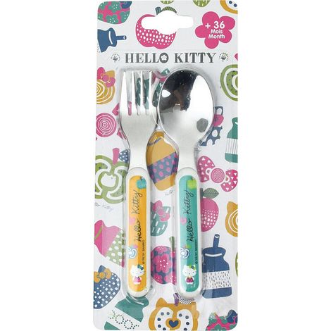 Hello Kitty Acidulee Ensemble Couverts Inox (Fourchette, Cuillere) (1/3)