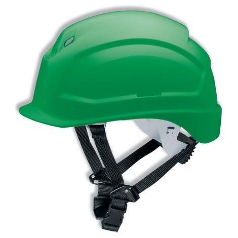 UVEX Schutzhelm pheos S-KR 9772 kurzer Schirm Drehrad grün