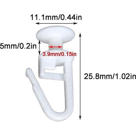 Rail de rideau droit en PVC de 11 mm avec roulettes, roulement à billes silencieux, guide carré, accessoires pour rideaux (10 pièces)