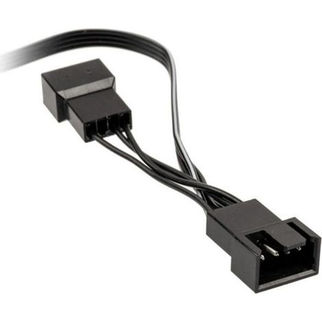 PC-Lüfter Y-Kabel [1x PC-Lüfter Buchse 4pol. - 2x PC-Lüfter Buchse 4pol.] 0.35 m Schwarz Kolink