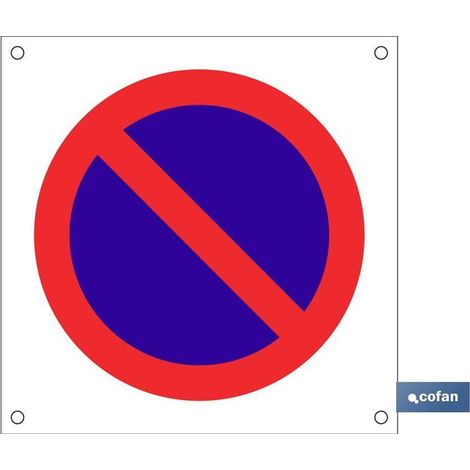 Panneau en polypropylène 600 x 600 mm - Stationnement interdit, design variable