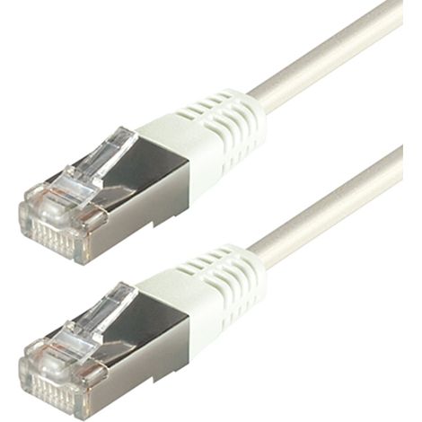 Patchcable cat 5e da spina 8/8 occidentale (rj45) a spina 8/8 occidentale (rj45), bianco, 0,5 m