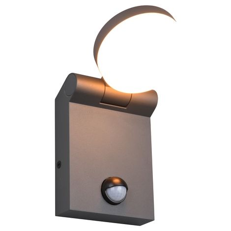 Applique murale exterieure led adour 75w 750lm cct ip44 anthracite avec detecteur de mouvement - mantra (1/3)
