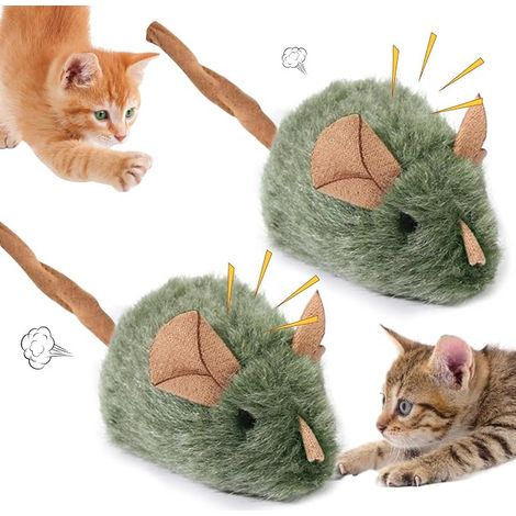 Interactive Cat Toys Electric Cat Mouse Plush Toy Kitten Toy Gaming