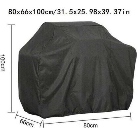 Garden furniture cover 80x66x100cm Black BBQ Cover Outdoor BBQ Grill Cover Waterproof BBQ Tarpaulin Grill Covers-- (1/4)