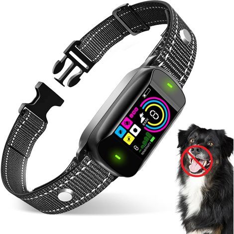 Hundeerziehungshalsband mit Ton-/Vibrations-/starker Vibrationsfunktion, IP67 wasserdicht, wiederaufladbar, geeignet für Hunde aller Größen. (1/5)