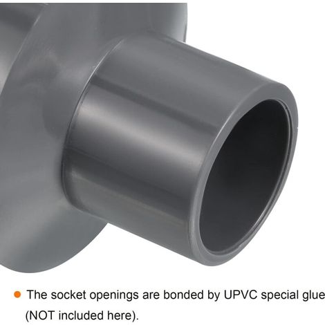 Raccord réducteur PVC gris 40 × 20 mm – Lot de 3 pièces, pour tuyaux d’évacuation et raccordement hydraulique (1/4)