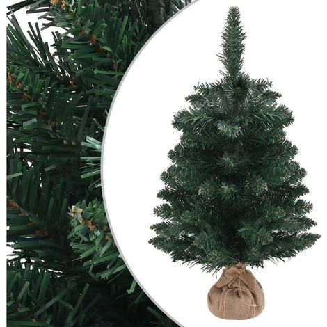 Sapin de Noël artificiel avec support Vert 60 cm PVC vidaXL - N/A (1/4)