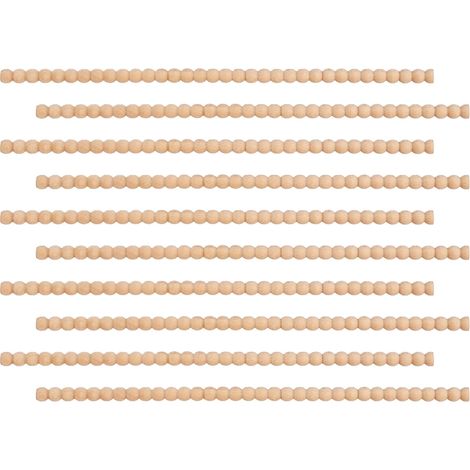 Moulure Décorative en Bois  Bande de Perles Demi-Rondes en Bois 40 cm,Lot De 10 Demi Perles Non Traitées Pour Meuble Fenêtre Porte Étagère Décoration Murale
