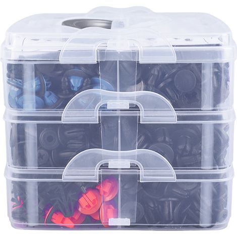Kit 635 pièces clips de fixation pare-chocs voiture, rivets panneau de porte et garde-boue, avec démonte-agrafes (1/5)
