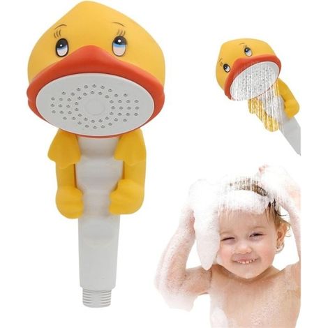 Pommeau de douche à économie d'eau en forme de canard - Adorable pommeau de douche pour enfants - Buse de douche mignonne - Jouet (1/5)