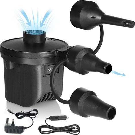 Bomba de aire eléctrica para piscinas. Bomba portátil para inflar y desinflar, también apta para colchones, flotadores y bolsas de vacío. (1/5)