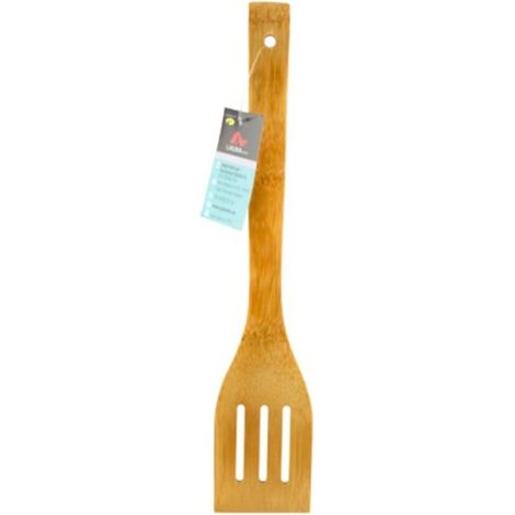 Espátula Perforada de Cocina de Bambú 30 cm, Resistente al Calor y Eco-Amigable - MARCA (1/5)