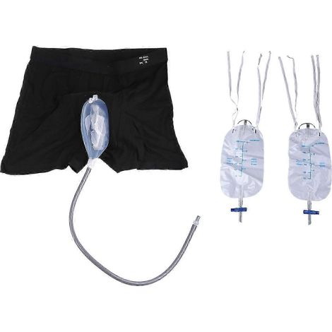 Sac d’urine Sac d’urinoir masculin réutilisable Entonnoir d’urine en silicone Collecteur de support d’urine avec cathéter pour les hommes âgés (1/5)
