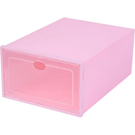 Boîte à chaussures en plastique épais, transparente, anti-oxydation, avec étagère à chaussures rabattable. (1/5)