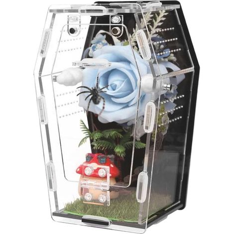 Terrarium À Reptiles Petite Cage Transparente Respirante Acrylique Bac pour Gecko Léopard pour Araignées Domestiques Grenouilles Scarabées Rhinocéros Lézards Tortues Habitat Terrarium (1/5)