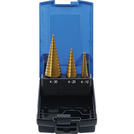 BGS Stufenbohrer-Satz titannitriert Ø 4 - 30 mm 3-tlg. (1/5)