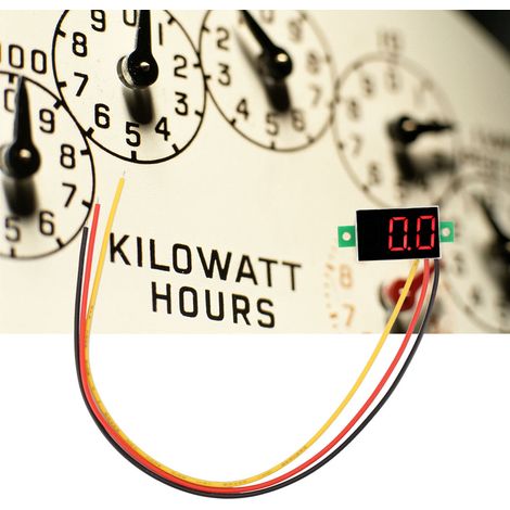 5 Stück 3-farbige 0,36-Zoll-Digitaldisplay-Gleichstromvoltmeter, 3-Draht-LED-Voltmeter und Spannungsmesser (1/5)