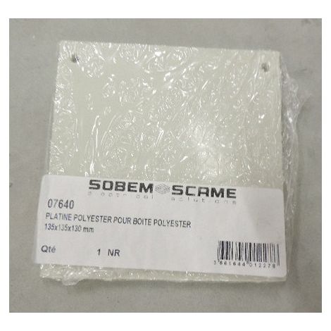 Platine polyester non perforée pour boite 135x135mm pour boite série MORVAN