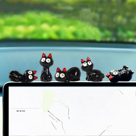 Simpatiche decorazioni a forma di gatto per il cruscotto, divertenti giocattoli per gatti come decorazione, accessori per lo specchietto retrovisore, decorazioni per la console centrale, accessori per (1/4)