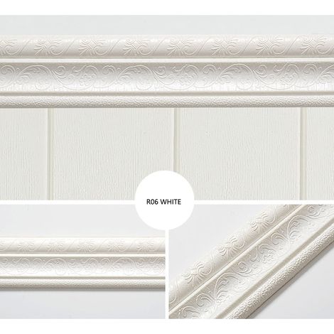 Molding En Mousse Auto-Adhésif - Bande Décorative Murale 3D - Pour Rénovation Intérieure Bureau Hôtel - 285 cm x 7,6 cm - 1 Pièce (1/5)