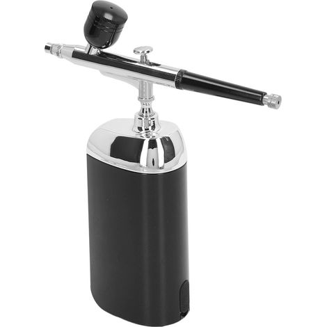 Kit Aérographe Sans Fil Portable à Batterie USB, Mini Pistolet Pulvérisateur Léger pour Décoration de Gâteaux et Manucure, Noir (1/5)