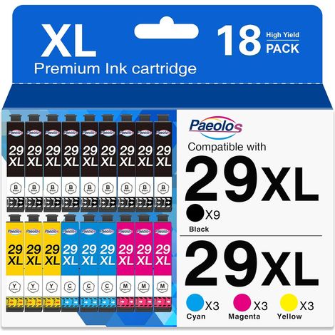 29XL Remplacement pour Epson 29 XL Cartouches d'encre Fraise pour Epson Expression Home XP-235 XP-355 XP-445 XP-345 XP-255 XP-245 XP-332 XP-335 XP-342 XP-432 XP-435 XP-442 XP-355 XP-352 (1/5)