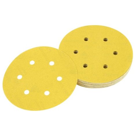 DEWALT - Disque abrasif velcro pour ponceuses excentriques grain 80 - 6 perforations ø 150 mm (1/3)