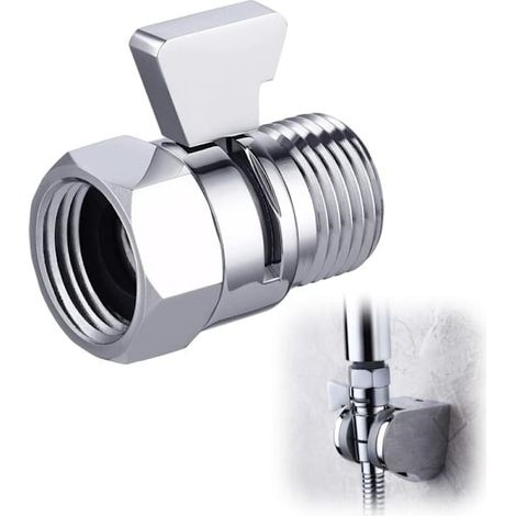 Robinet d'arrêt de douche coudé G1/2 en laiton chromé poli, K1140B3-CH