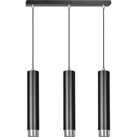 Lampadario Emibig KIBO 3 3xGU10 nero/cromo regolabile (1/5)