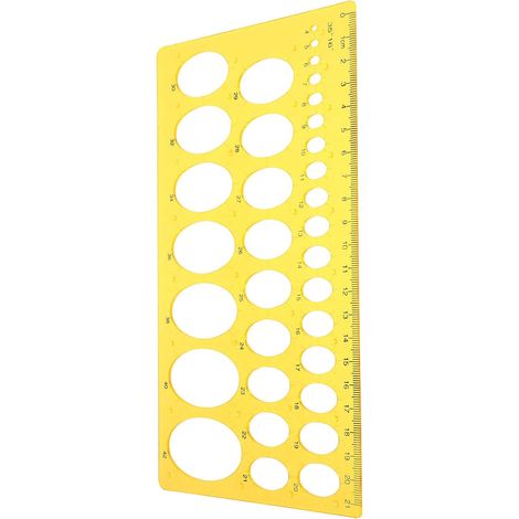 Règle de mesure fractionnaire, gabarit en forme d'ellipse (1/5)