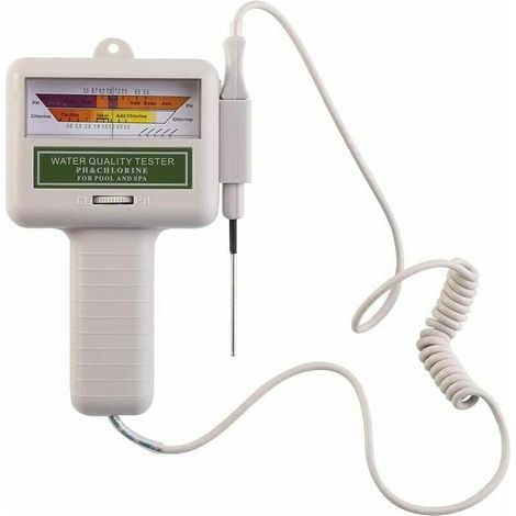 pH- und Chlormessgerät für Schwimmbäder und Whirlpools – Tragbar – Digitalanzeige – Genauigkeit bis zu 0,1 pH und 0,1 ppm Chlor – 1 Stück (1/5)