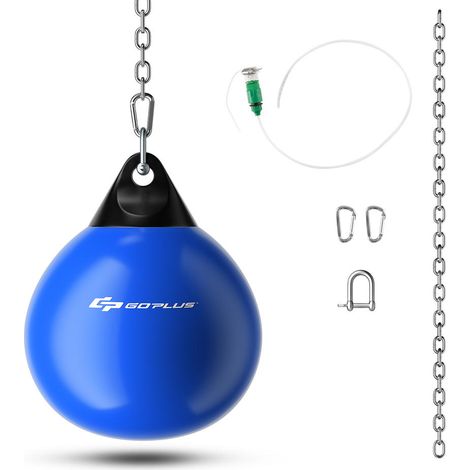 18 pouces sac de frappe aquatique 110 lb, sac de boxe à eau pour entraînement, absorption des chocs, bleu (1/5)