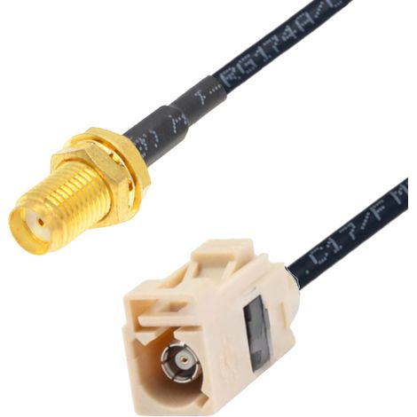 Cavo pigtail con connettore Fakra I / connettore SMA RG174 1m
