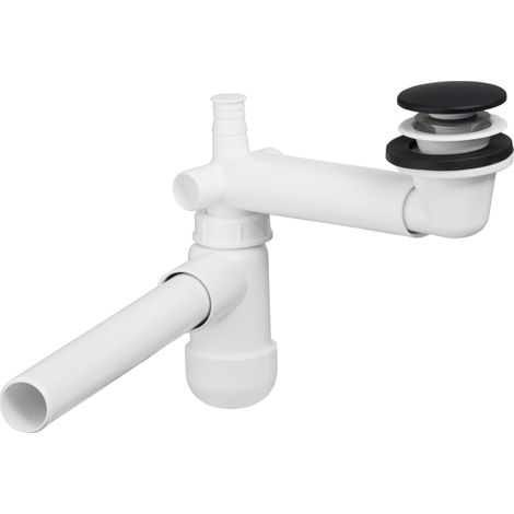 Siphon pour meuble sous vasque - Bonde noire - Livraison gratuite