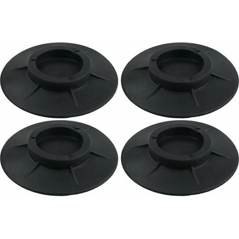 [JAMAIS UTILISÉ]Lot de 4 patins antidérapants en caoutchouc pour machine à laver et sèche-linge Noir (1/4)