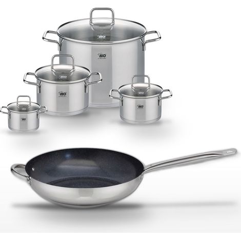 Lot Poêle 32cm & 4 Faitouts Elo Profi Therm Platinum (1/5)