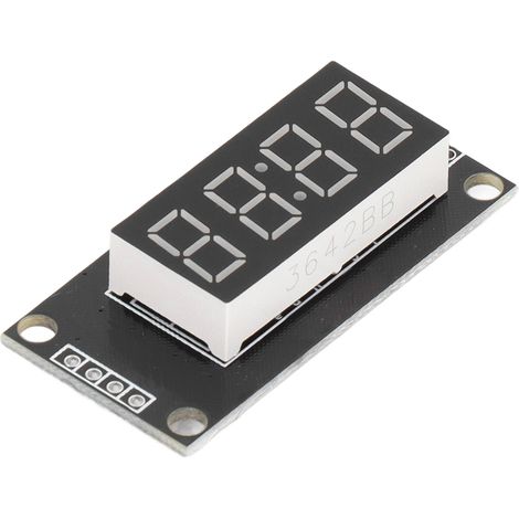 Module d'affichage numérique à 4 chiffres LED bleus avec horloge TM1637, 2 broches E/S 5 V, 0,36 pouce