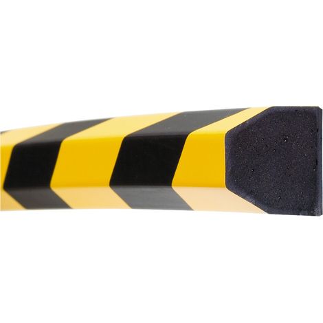 Moravia Prallschutz MORION Trapez Flächenschutz 40/40 mm Länge 1000 mm schwarz / gelb magnetisch (1/4)