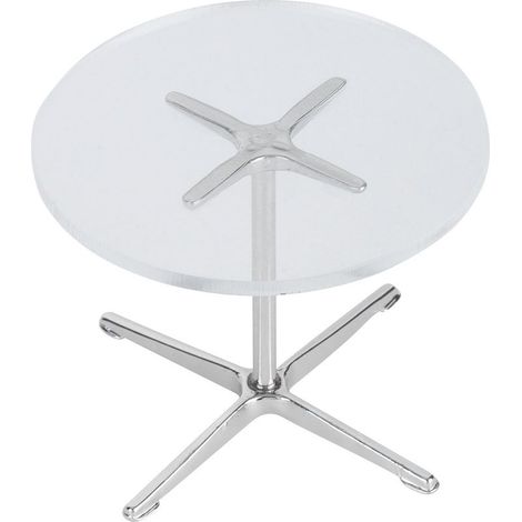 Table ronde transparente miniature pour maison de poupée à l'échelle 1:12, meuble tendance, jouet d'imitation (1/5)