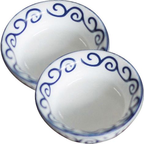 Lot de 2 bols miniatures en céramique, décor de scène de vie, mini bols à soupe, accessoires miniatures pour la maison (1/5)