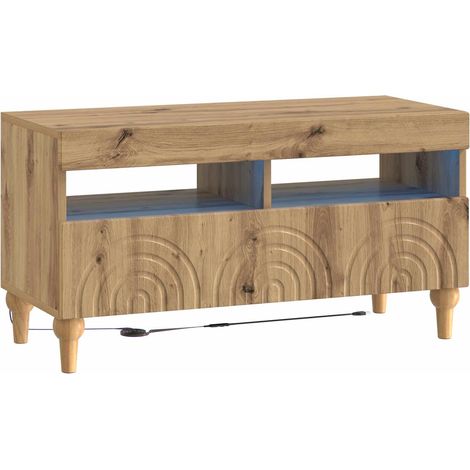 LED-TV-Schrank Artisan-Eiche Holzwerkstoff vidaXL (1/5)