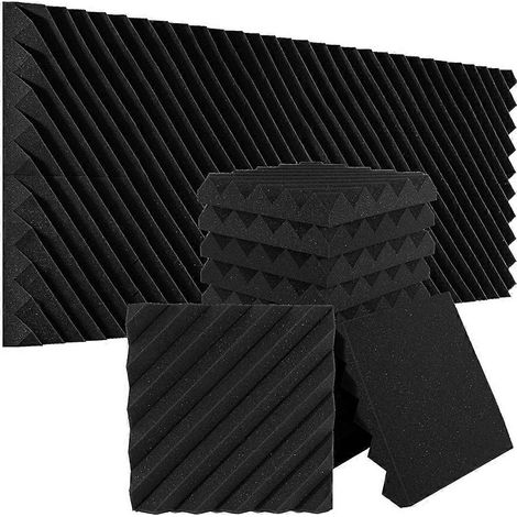 Set mit 2 schalldämmenden Schaumstoff-Wandpaneelen, 2 x 12 x 2 Zoll (1/5)