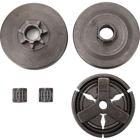 Ensemble d'embrayage pour tronçonneuse, tambour en alliage d'aluminium, pignon et roulement pour 4500-5200-5800 (45cc, 52cc, 58cc) tronçonneuses chinoises (1/5)