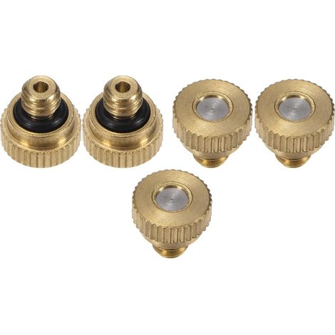 5 Pcs Brass Misting Nozzle 0.1mm Hole 10/24 UNC (1/5)