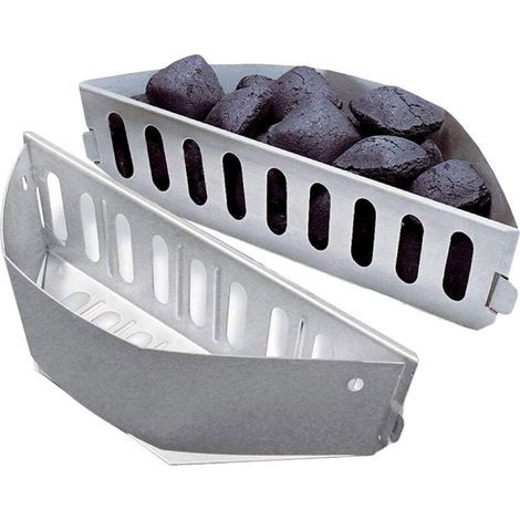 Lot de 2 paniers à charbon 7403 pour barbecues à charbon Weber 57 cm, panier à briquettes pour barbecues à charbon Weber One Touch et Master Touch, barbecues à charbon 47,6 cm et 67 cm (1/5)