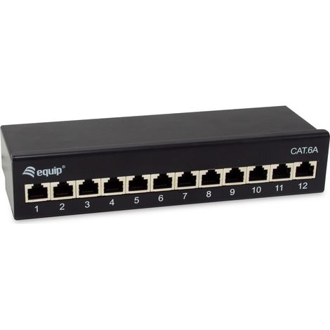 Equip Patchpanel 12x RJ45 Cat6A FTP 1HE Premium schwarz