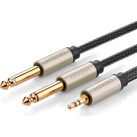 Ugreen AV126 Kabel TRS 3,5 mm auf 2x TS 6,35 mm - 2 m (grau) (1/5)