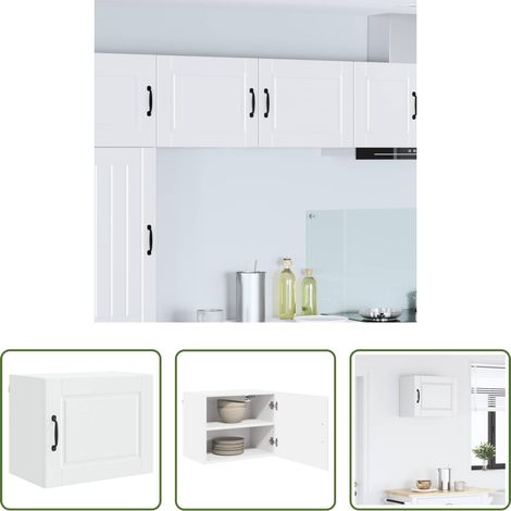 vidaXL Meuble de cuisine - Armoire de cuisine Blanc 50 x 31 x 40 cm Bois d'ingénierie (1/5)