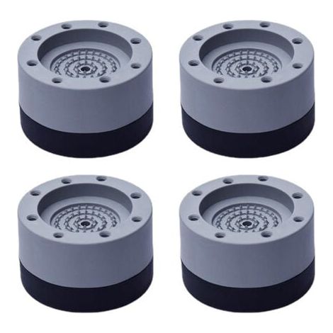 TRIMEC 4 Pièces Patins Anti Vibration, Pieds en Caoutchouc pour Machine à Laver Coussinets Pied de Machine à Laver Tampon Anti-vibration, pour machine à laver et sèche-linge (augmentation de la haut (1/5)